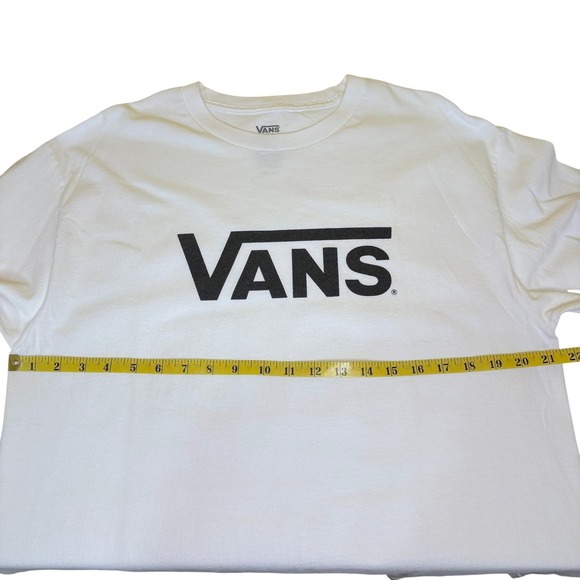 Vans Classic Logo Long Sleeve T Shirt Mens Large White Unisex Streetwear Skater - Picture 4 of 6